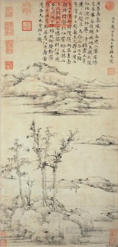 Ni Zan Painting - the rongxi studio 1372 old China ink